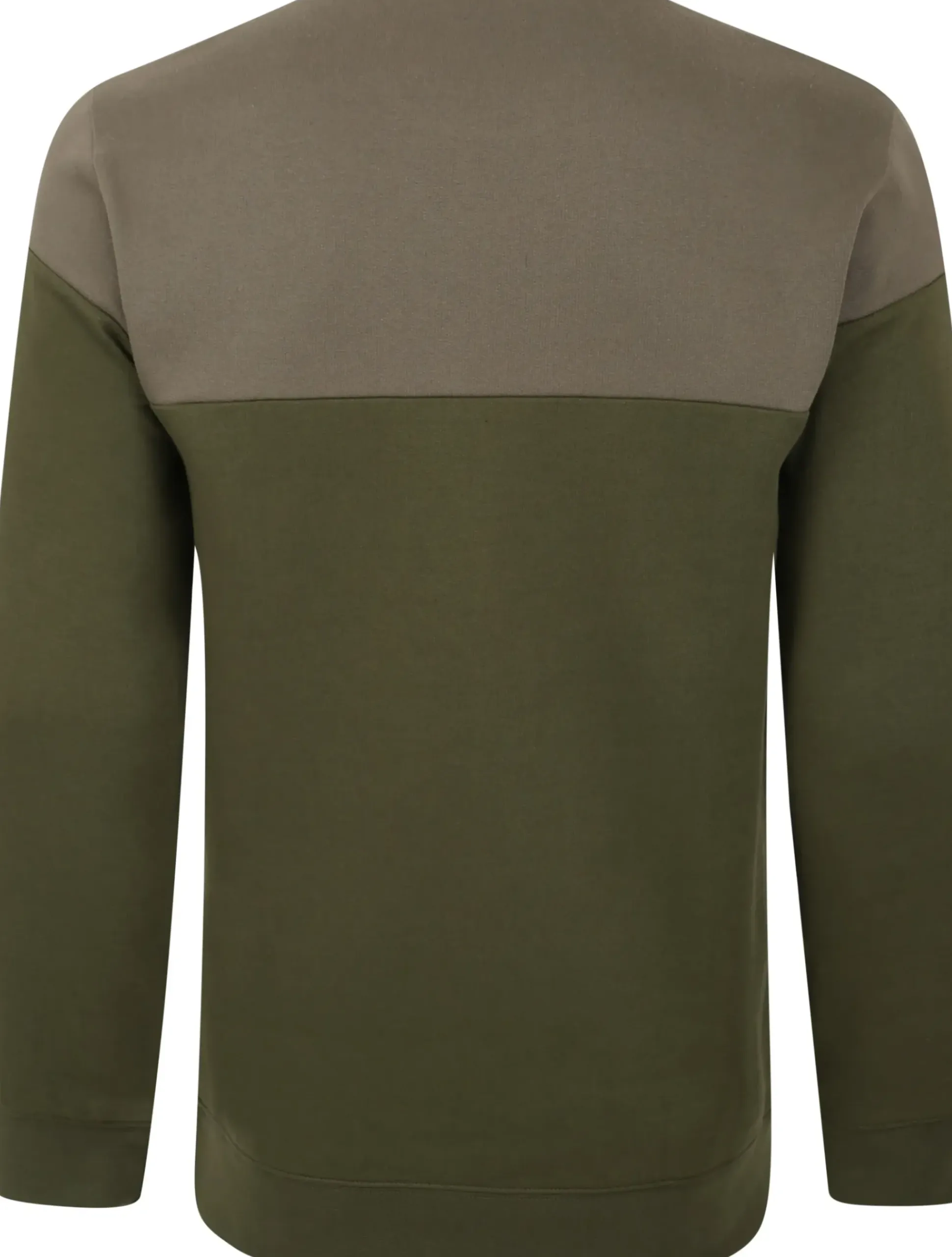 Bigdude Colour Block Jumper Khaki/Dark Khaki