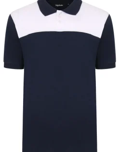 Bigdude Colour Block Polo Shirt Navy