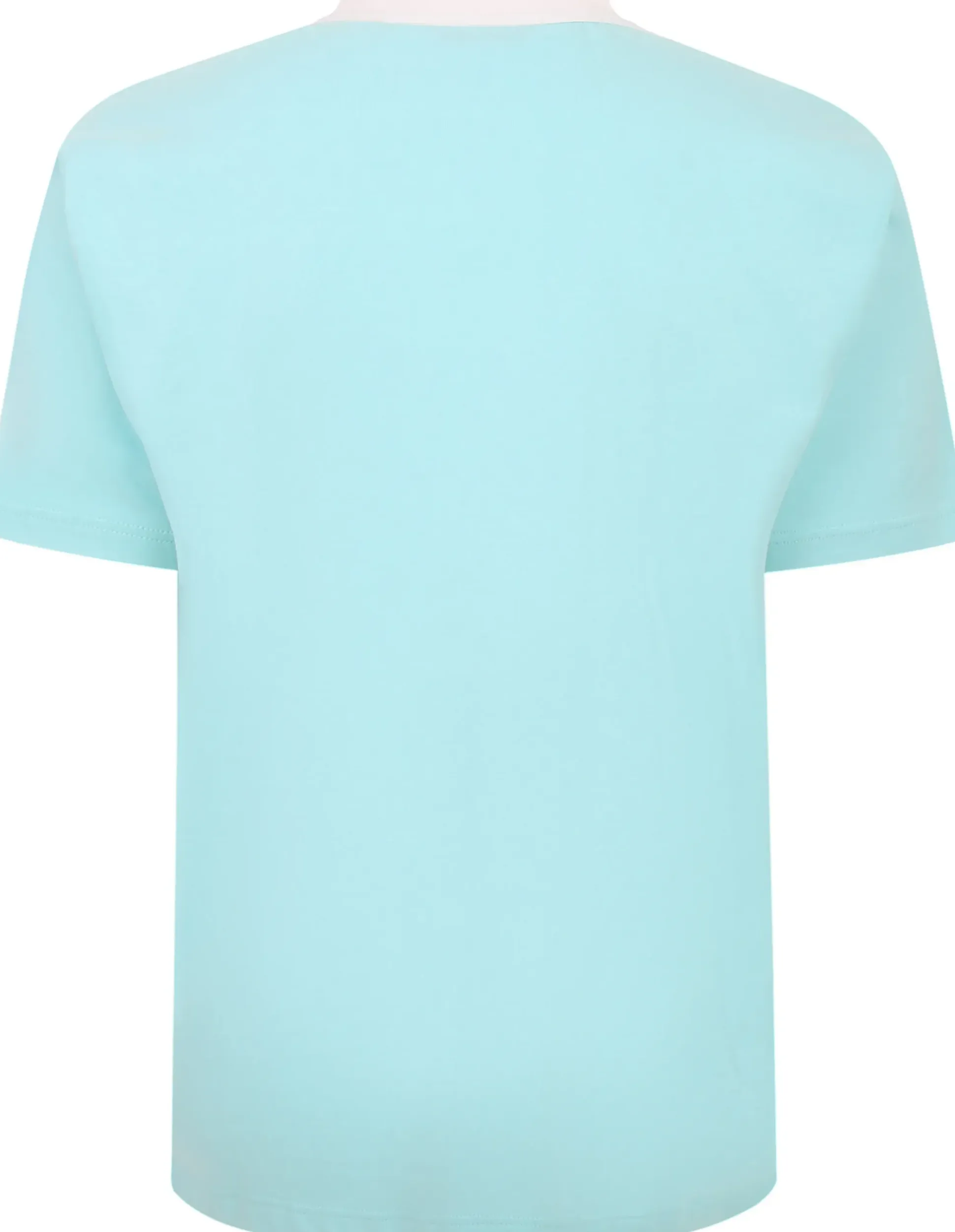 Bigdude Contrast Collar Striped Polo Shirt Turquoise