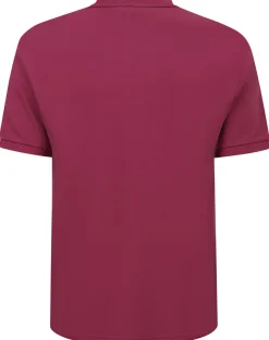 Bigdude Contrast Placket Polo Shirt Mauve Tall
