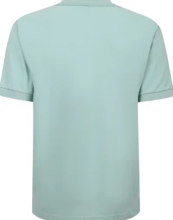 Bigdude Contrast Placket Polo Shirt Turquoise