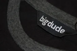 Bigdude Contrast Raglan Sleeve T-Shirt Black/Charcoal