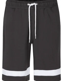 Bigdude Contrast Stripe Loopback Shorts Charcoal