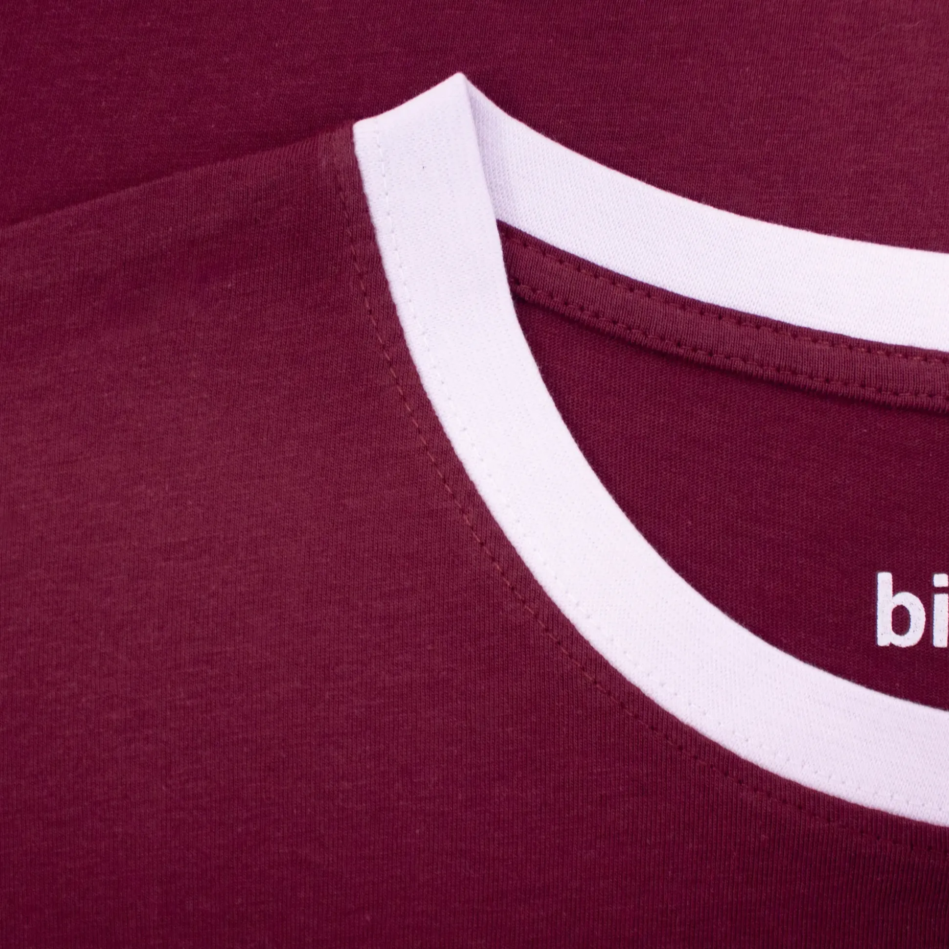 Bigdude Contrast Stripe T-Shirt Burgundy