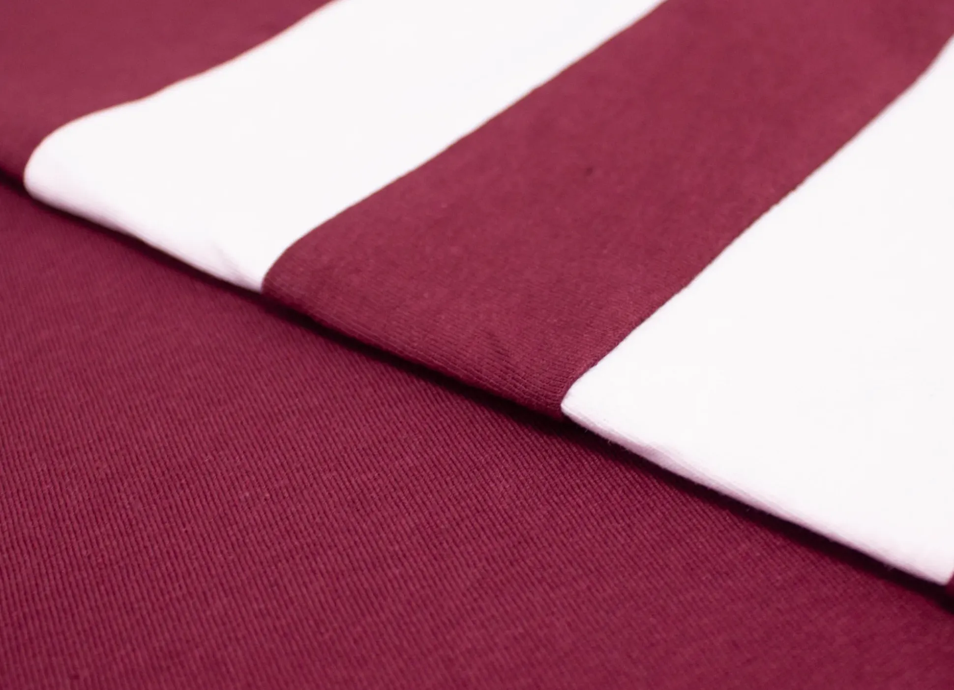 Bigdude Contrast Stripe T-Shirt Burgundy