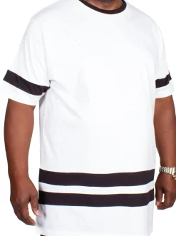 Bigdude Contrast Stripe T-Shirt White