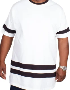 Bigdude Contrast Stripe T-Shirt White