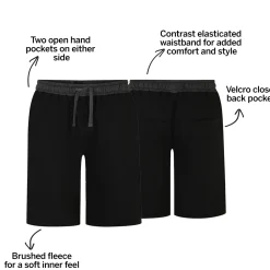 Bigdude Contrast Sweat Shorts Black
