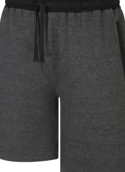 Bigdude Contrast Sweat Shorts Charcoal Marl