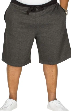 Bigdude Contrast Sweat Shorts Charcoal Marl