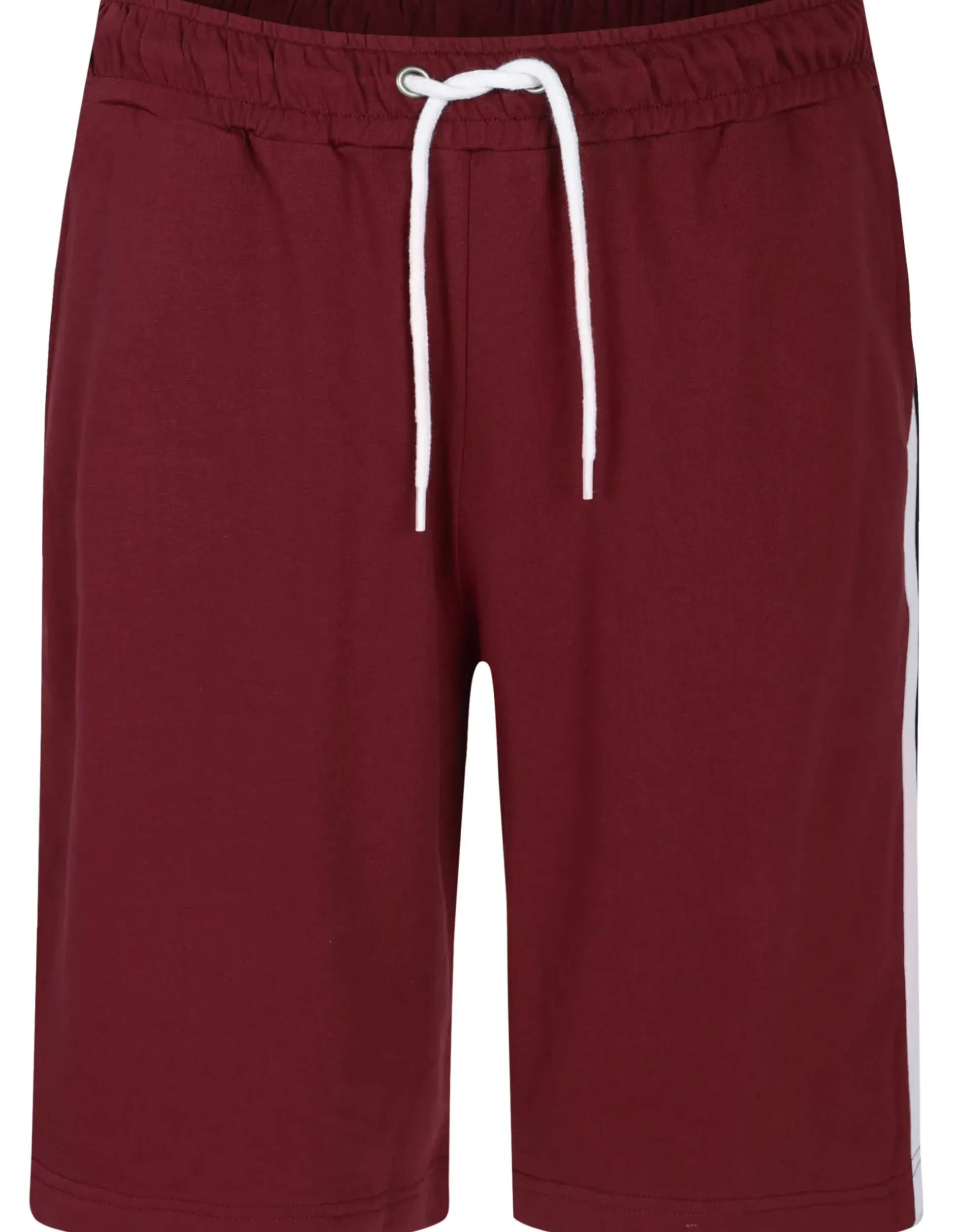 Bigdude Contrast Tape Loop Back Shorts Burgundy