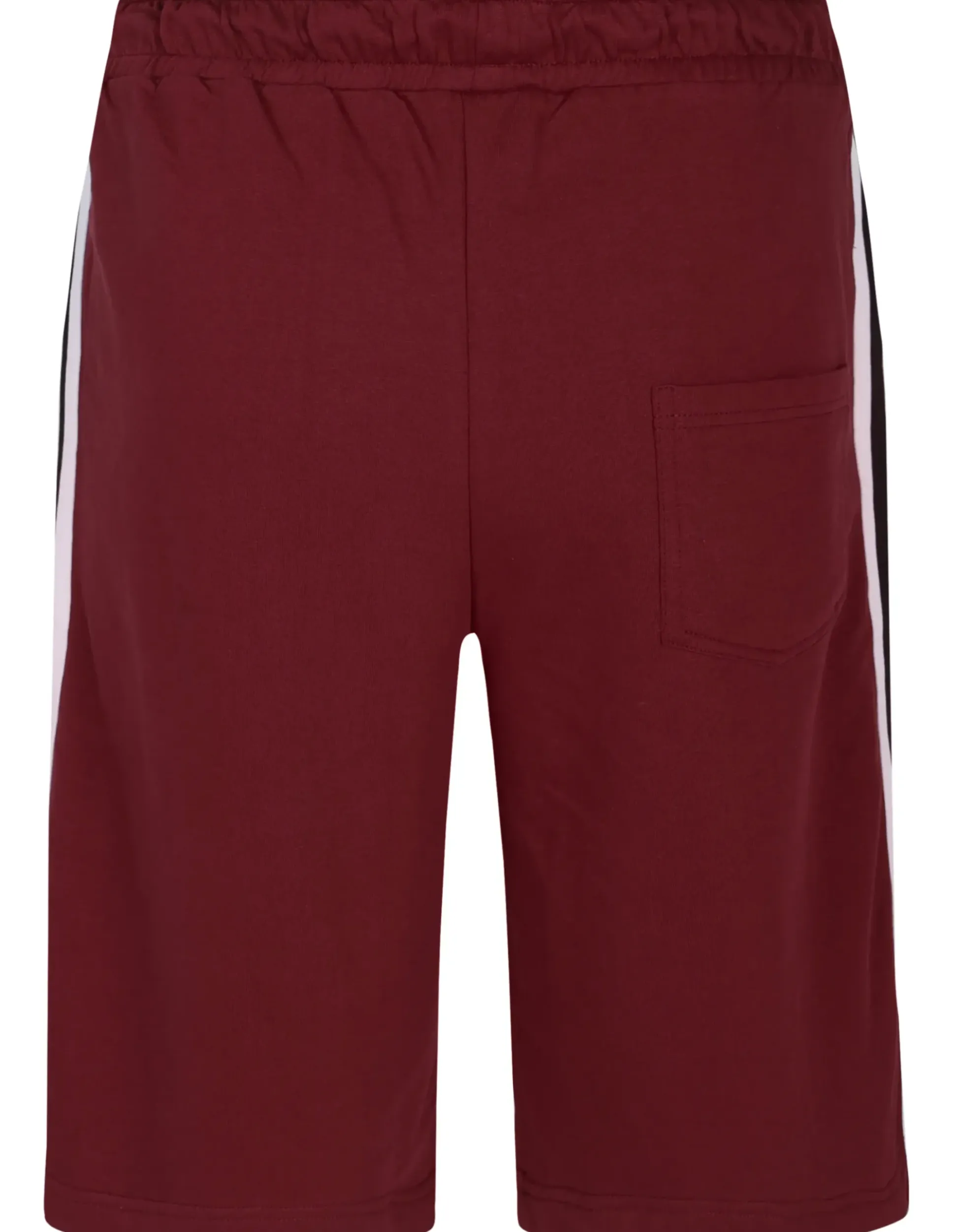 Bigdude Contrast Tape Loop Back Shorts Burgundy
