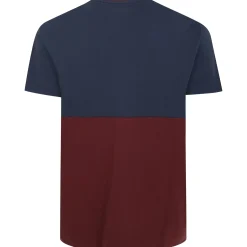 Bigdude Cut & Sew Pyjama Set Burgundy/Navy