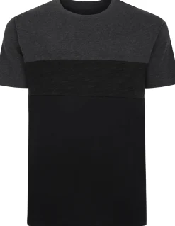 Bigdude Cut & Sew Space Dye T-Shirt Charcoal