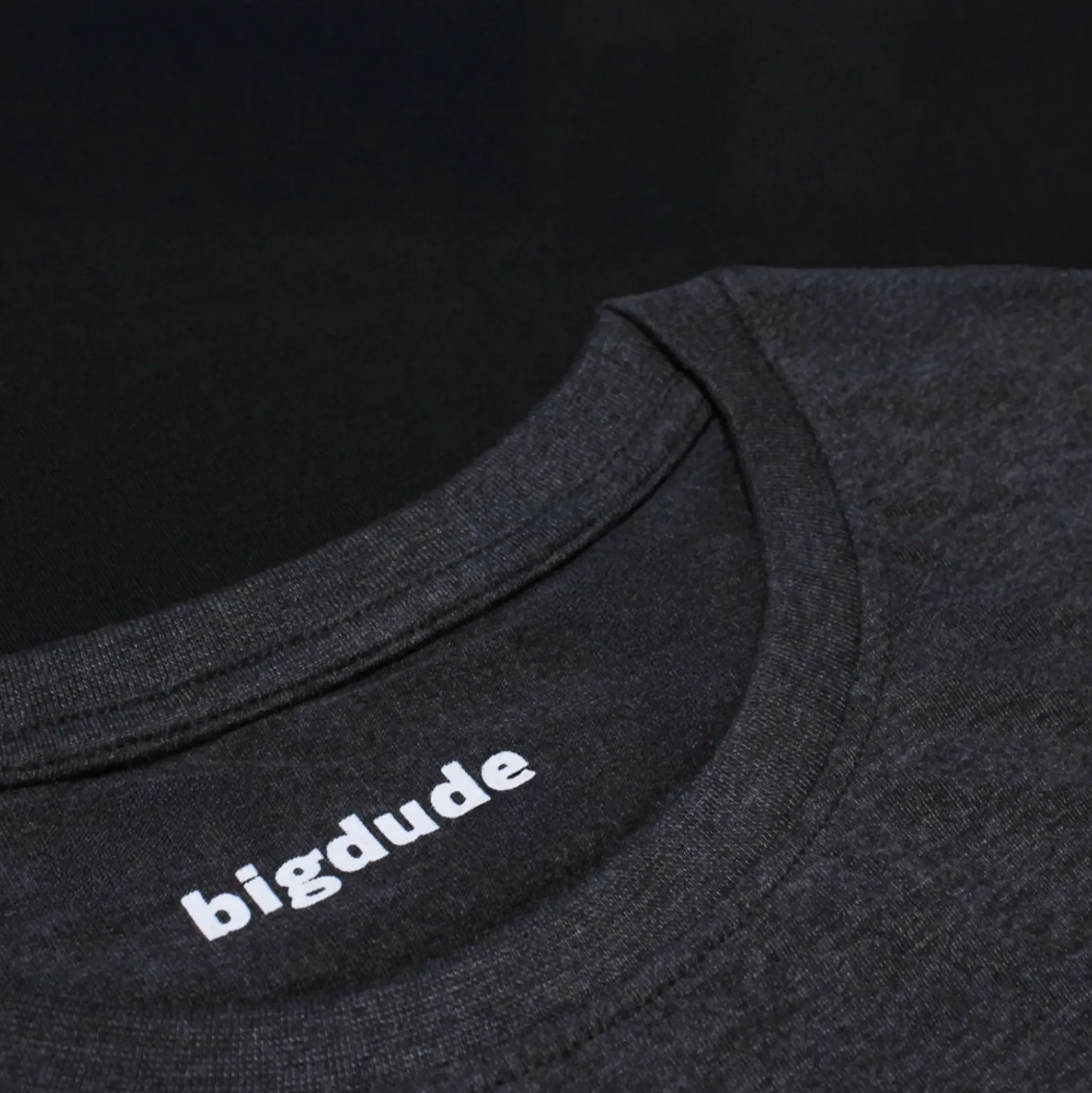 Bigdude Cut & Sew Space Dye T-Shirt Charcoal