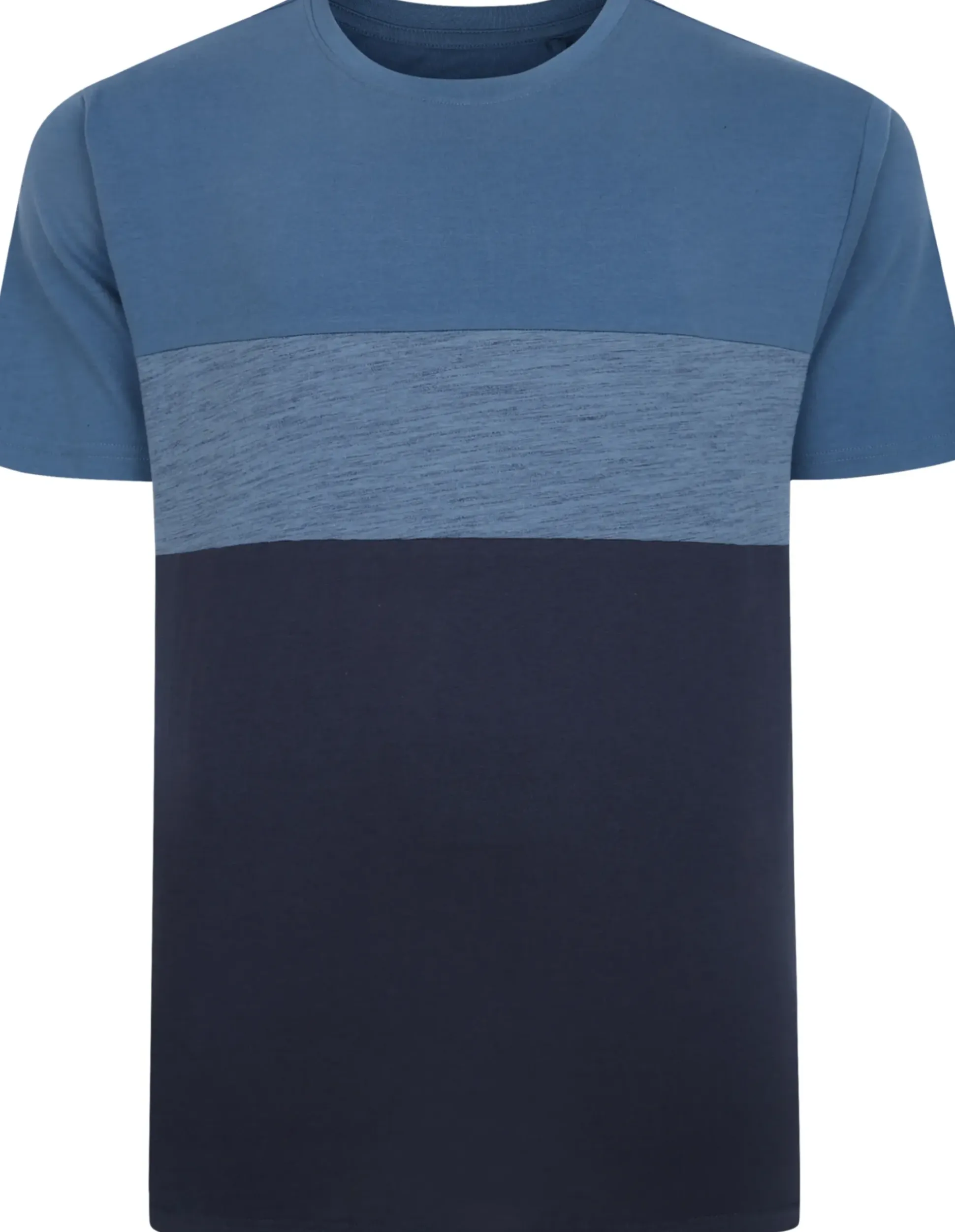 Bigdude Cut & Sew Space Dye T-Shirt Navy