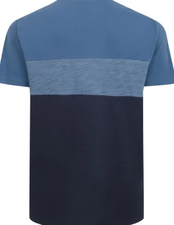 Bigdude Cut & Sew Space Dye T-Shirt Navy
