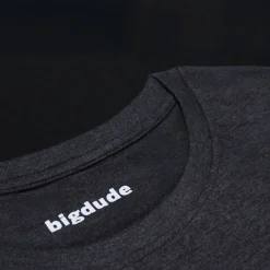 Bigdude Cut & Sew Space Dye T-Shirt Charcoal Tall