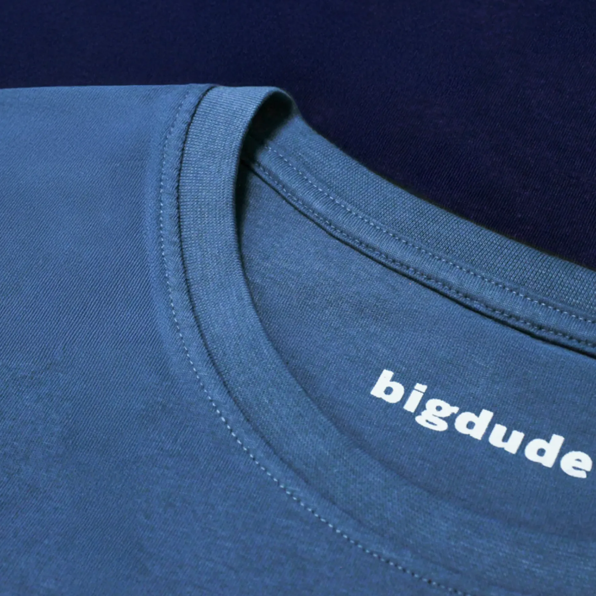 Bigdude Cut & Sew Space Dye T-Shirt Navy Tall