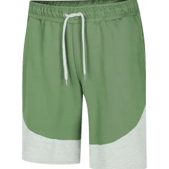 Bigdude Cut and Sew Loop Back Shorts Sage Green Grey Marl