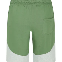 Bigdude Cut and Sew Loop Back Shorts Sage Green Grey Marl