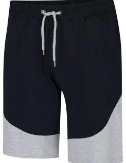 Bigdude Cut and Sew Loop Back Shorts Navy Grey Marl