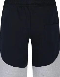 Bigdude Cut and Sew Loop Back Shorts Navy Grey Marl