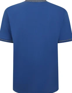 Bigdude Designer Collar Polo Deep Blue Tall