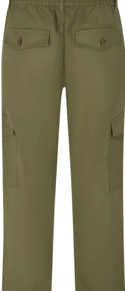 Bigdude Elasticated Waist Cargo Trousers Dark Khaki