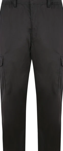 Bigdude Elasticated Waist Cargo Trousers Charcoal