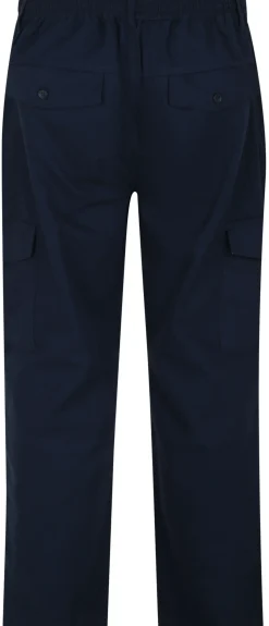 Bigdude Elasticated Waist Cargo Trousers Navy