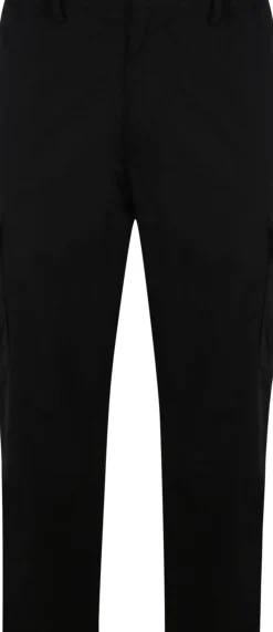 Bigdude Elasticated Waist Cargo Trousers Black
