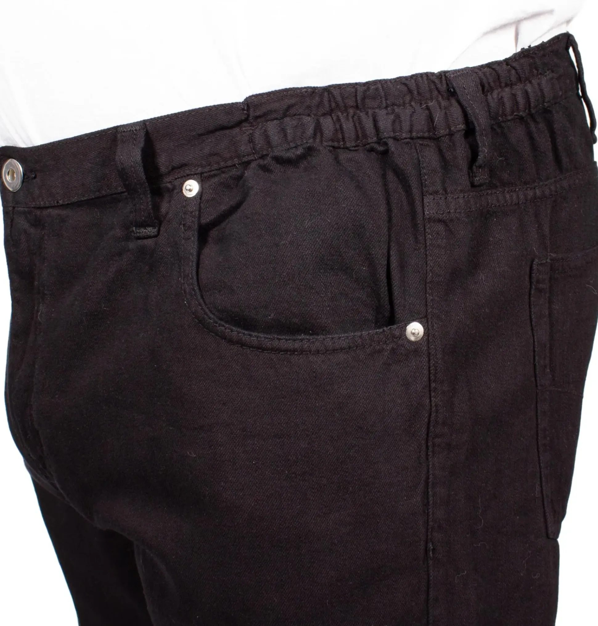 Bigdude Elasticated Waist Jeans Black