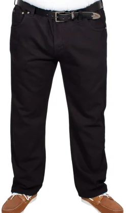 Bigdude Elasticated Waist Jeans Black