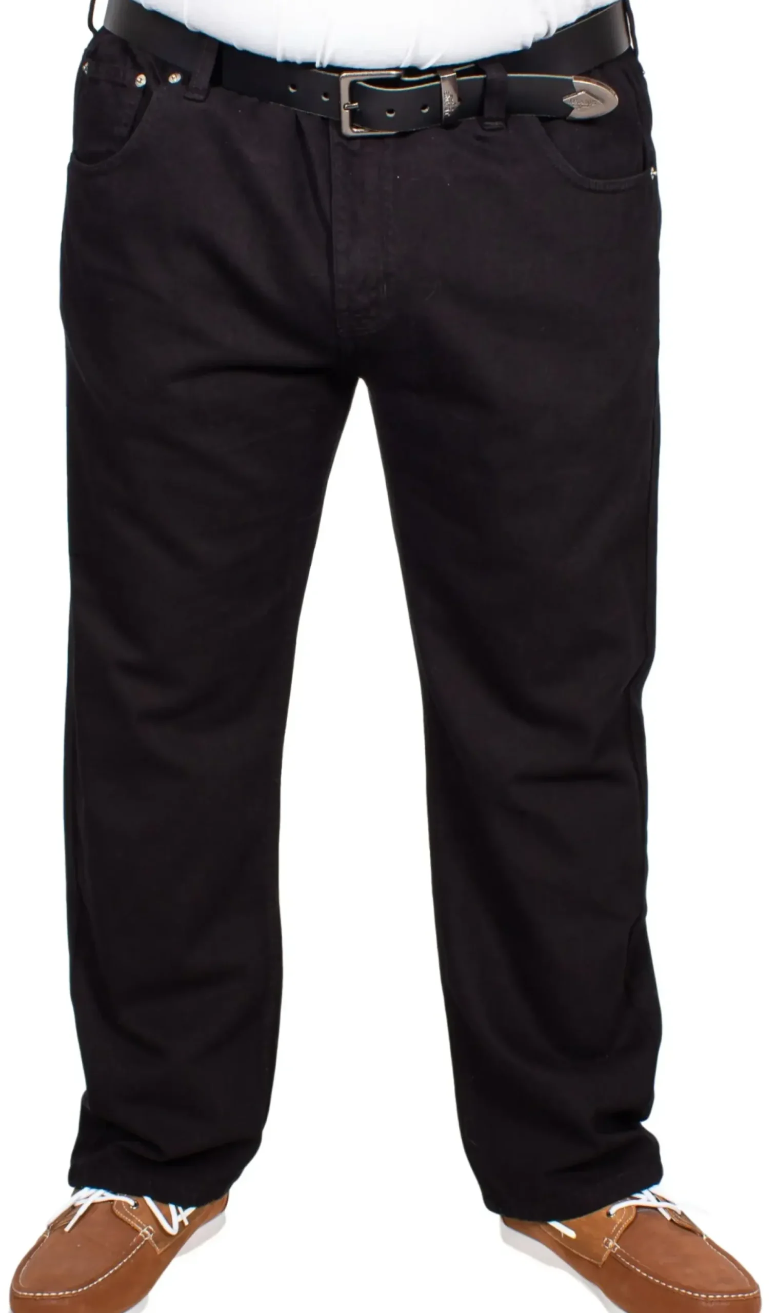 Bigdude Elasticated Waist Jeans Black