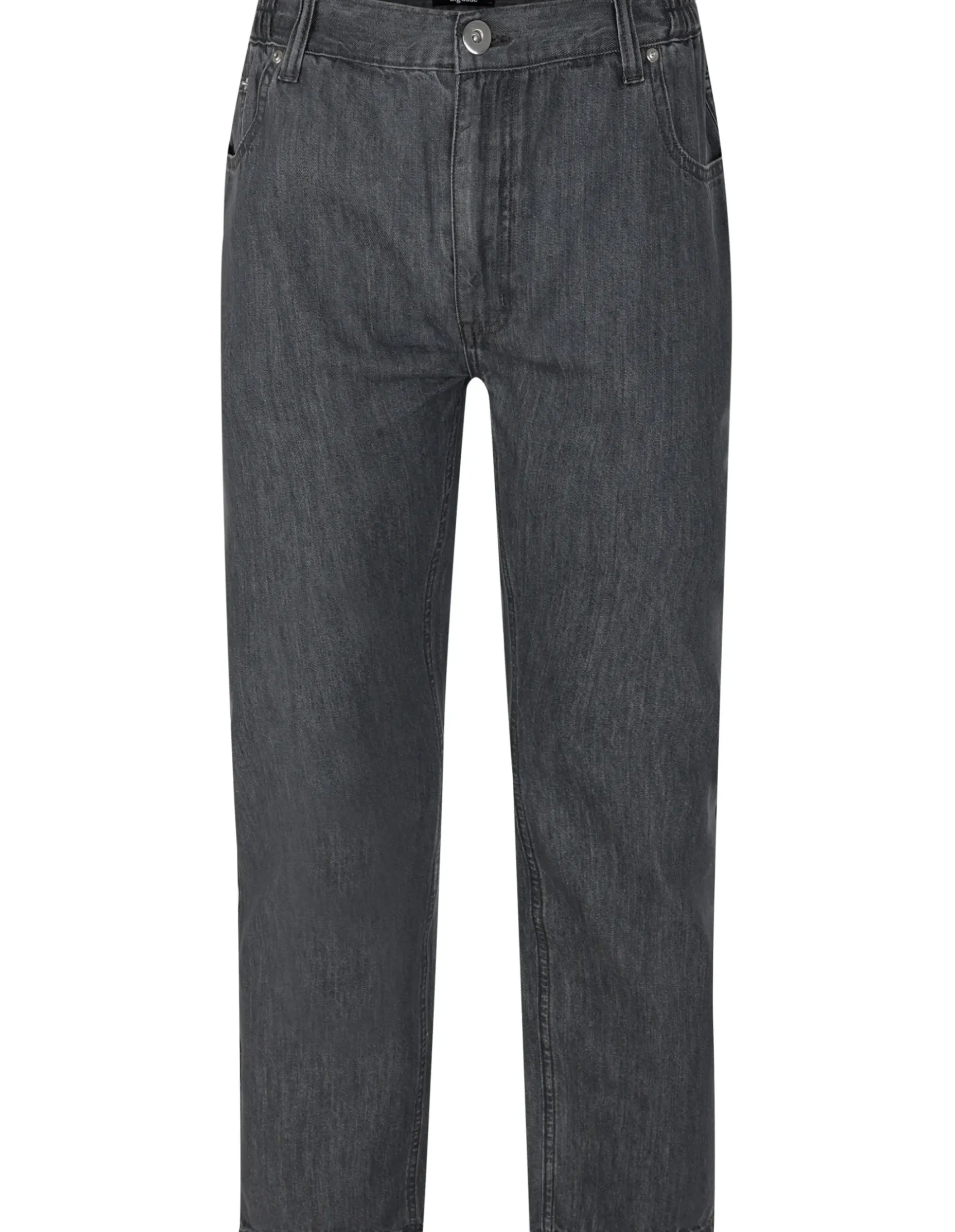 Bigdude Elasticated Waist Jeans Grey Wash Tall