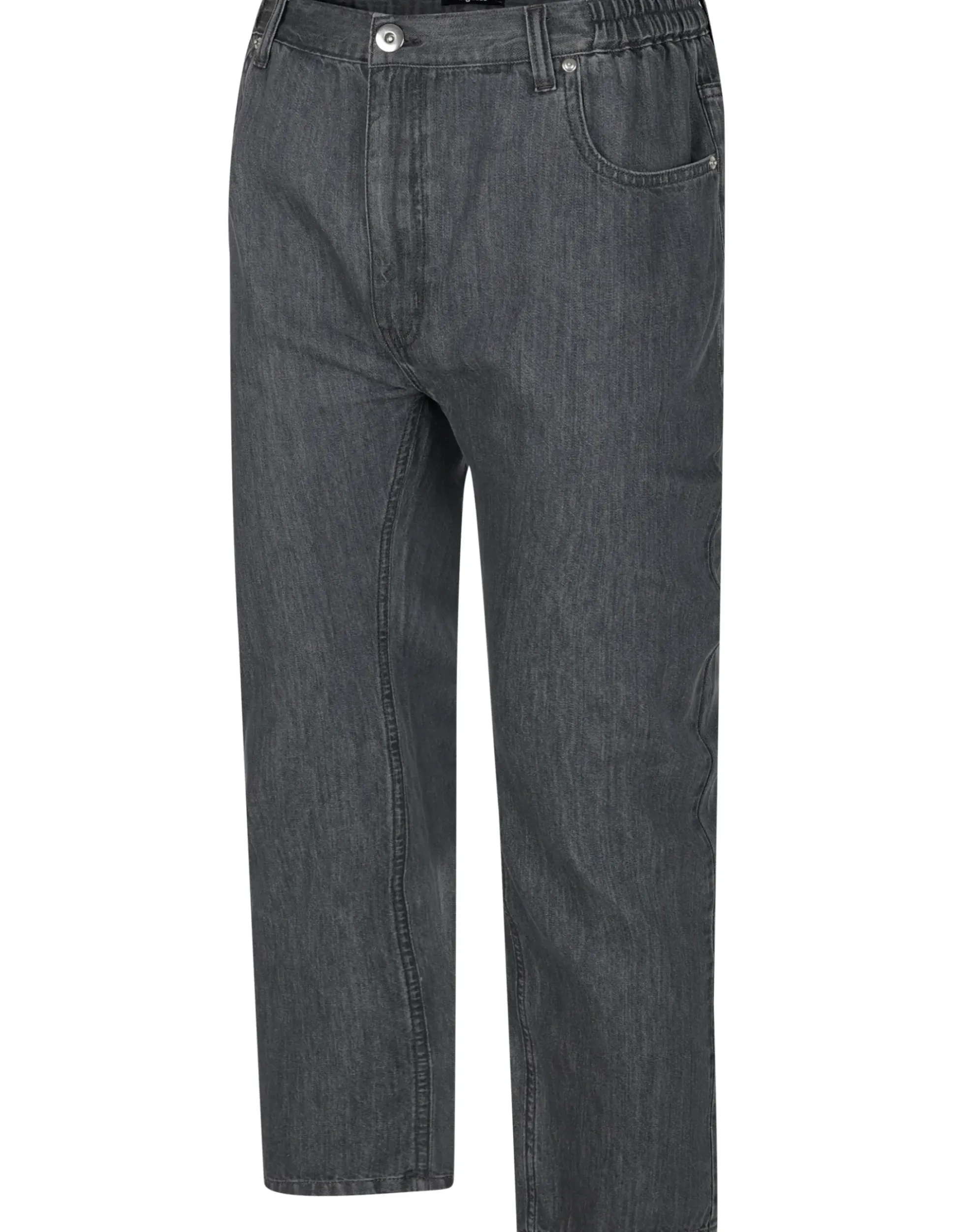 Bigdude Elasticated Waist Jeans Grey Wash Tall