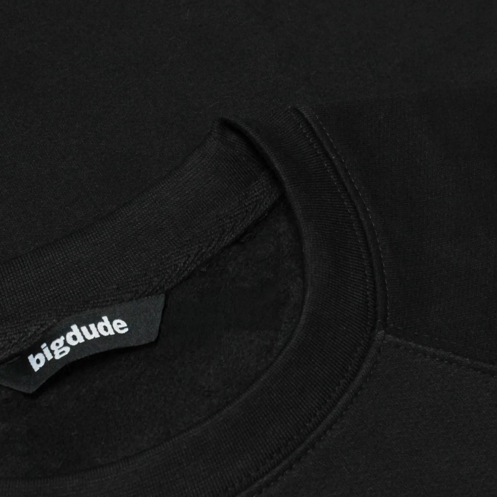 Bigdude Embroidered Crew Neck Jumper Black