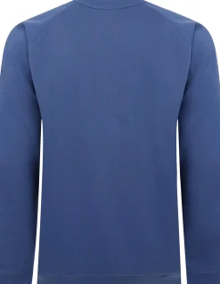 Bigdude Embroidered Crew Neck Jumper Deep Blue