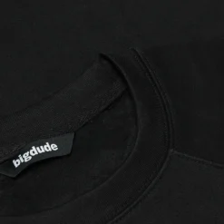 Bigdude Embroidered Crew Neck Jumper Black Tall