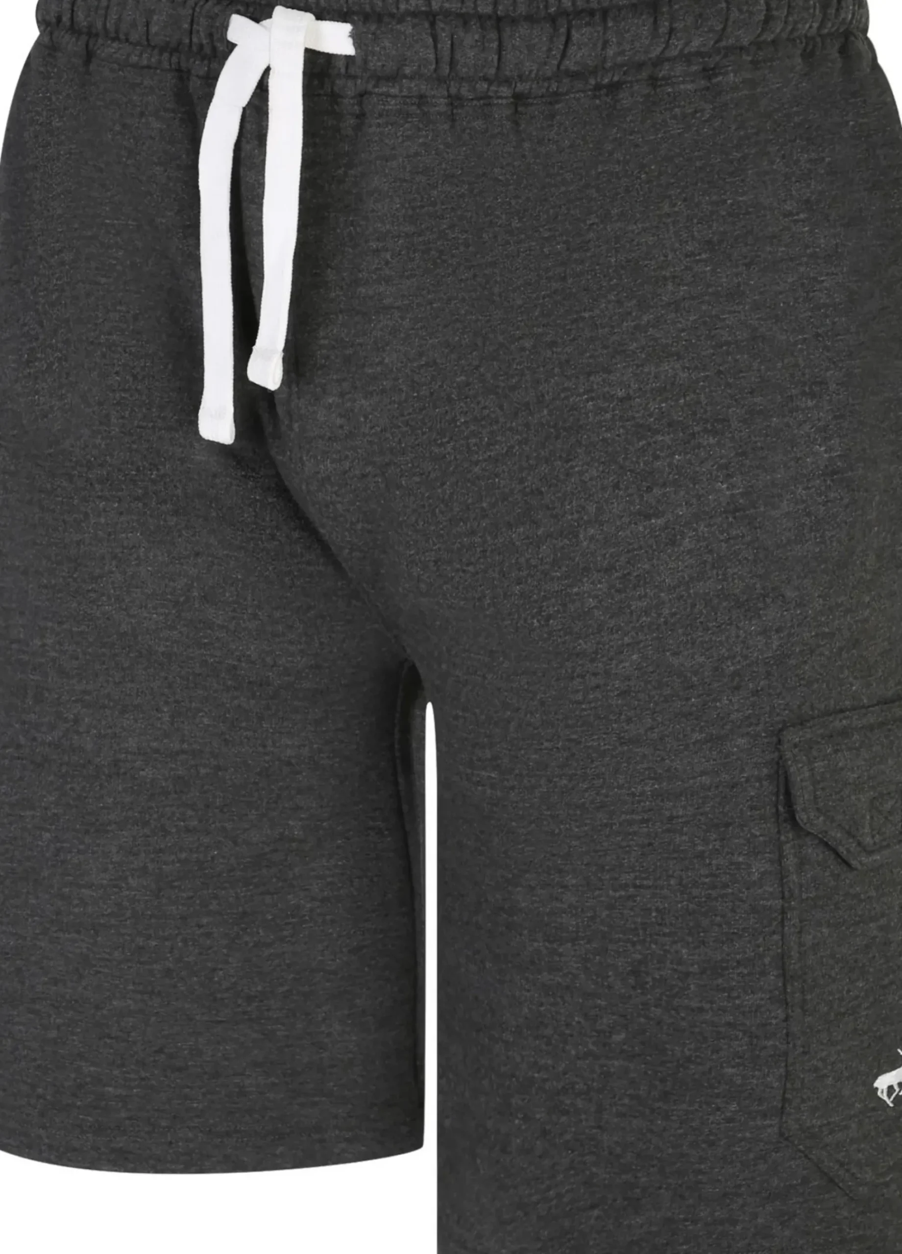 Bigdude Fleece Cargo Shorts Charcoal