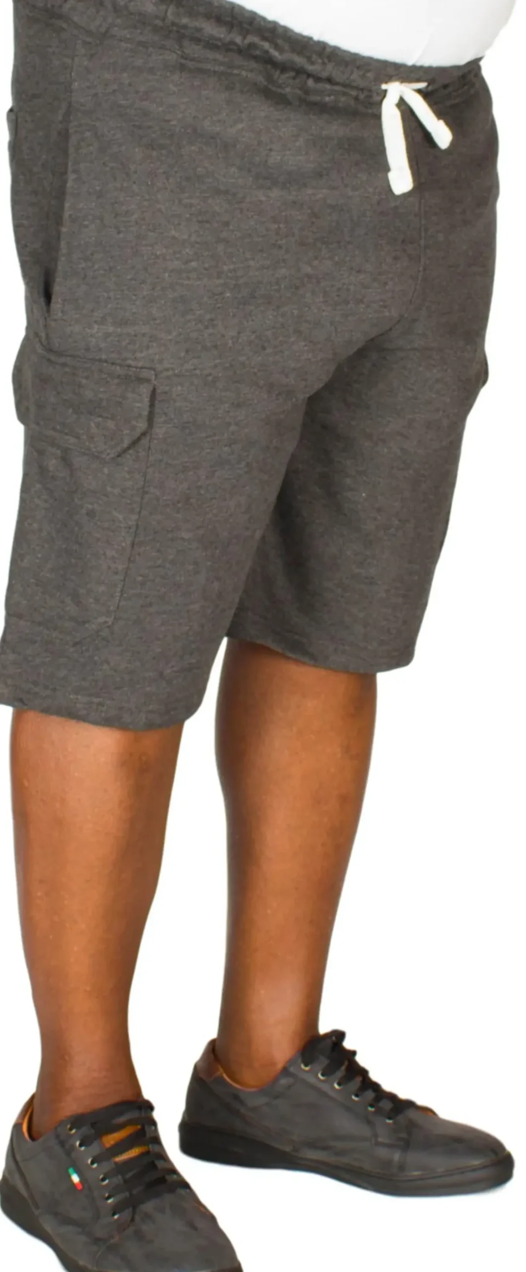 Bigdude Fleece Cargo Shorts Charcoal