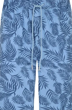 Bigdude Floral Print Cotton Shorts Blue
