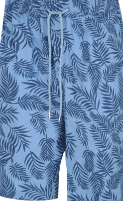 Bigdude Floral Print Cotton Shorts Blue