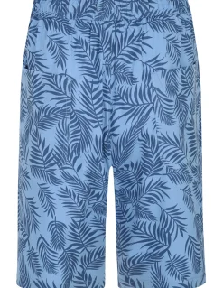 Bigdude Floral Print Cotton Shorts Blue