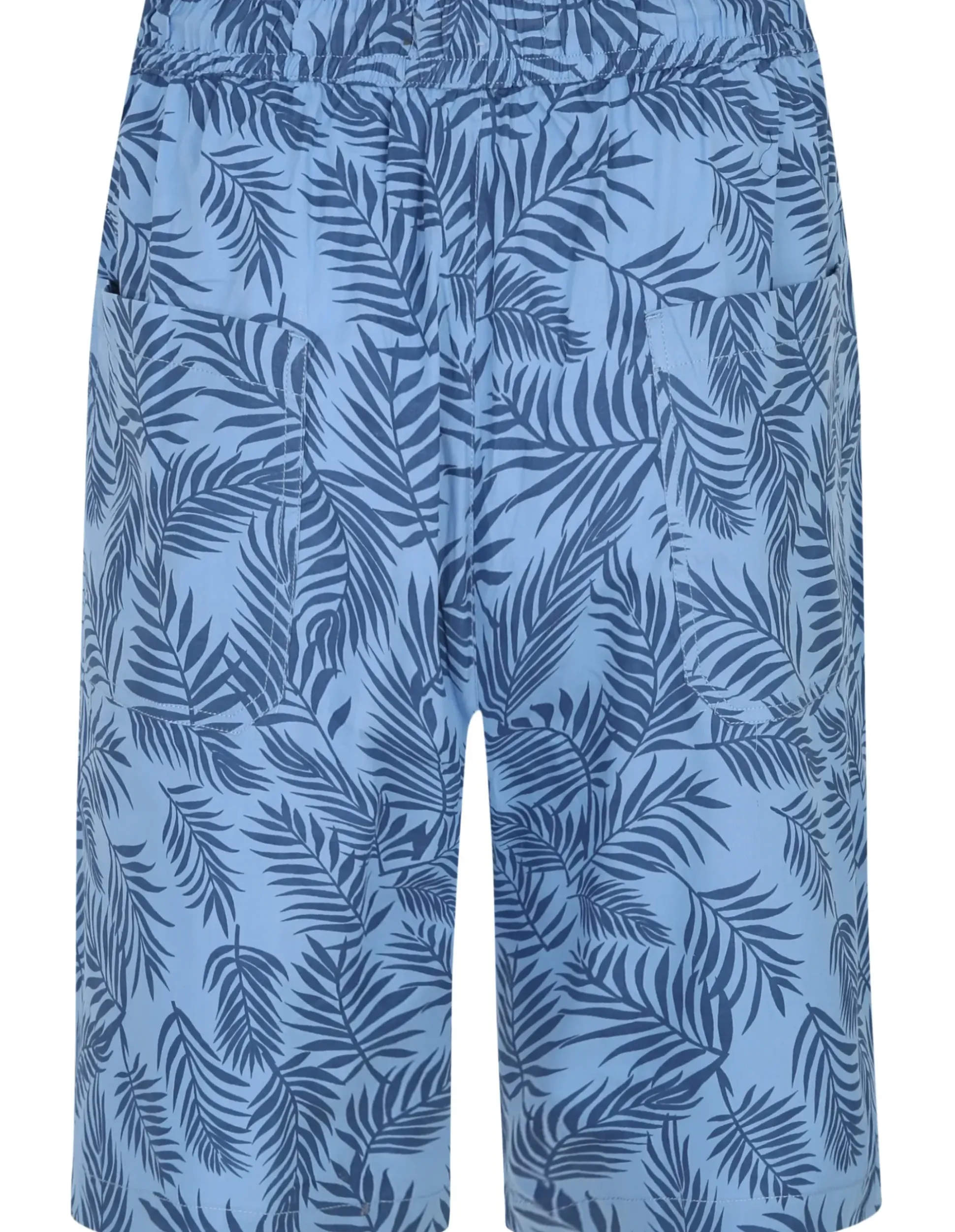 Bigdude Floral Print Cotton Shorts Blue