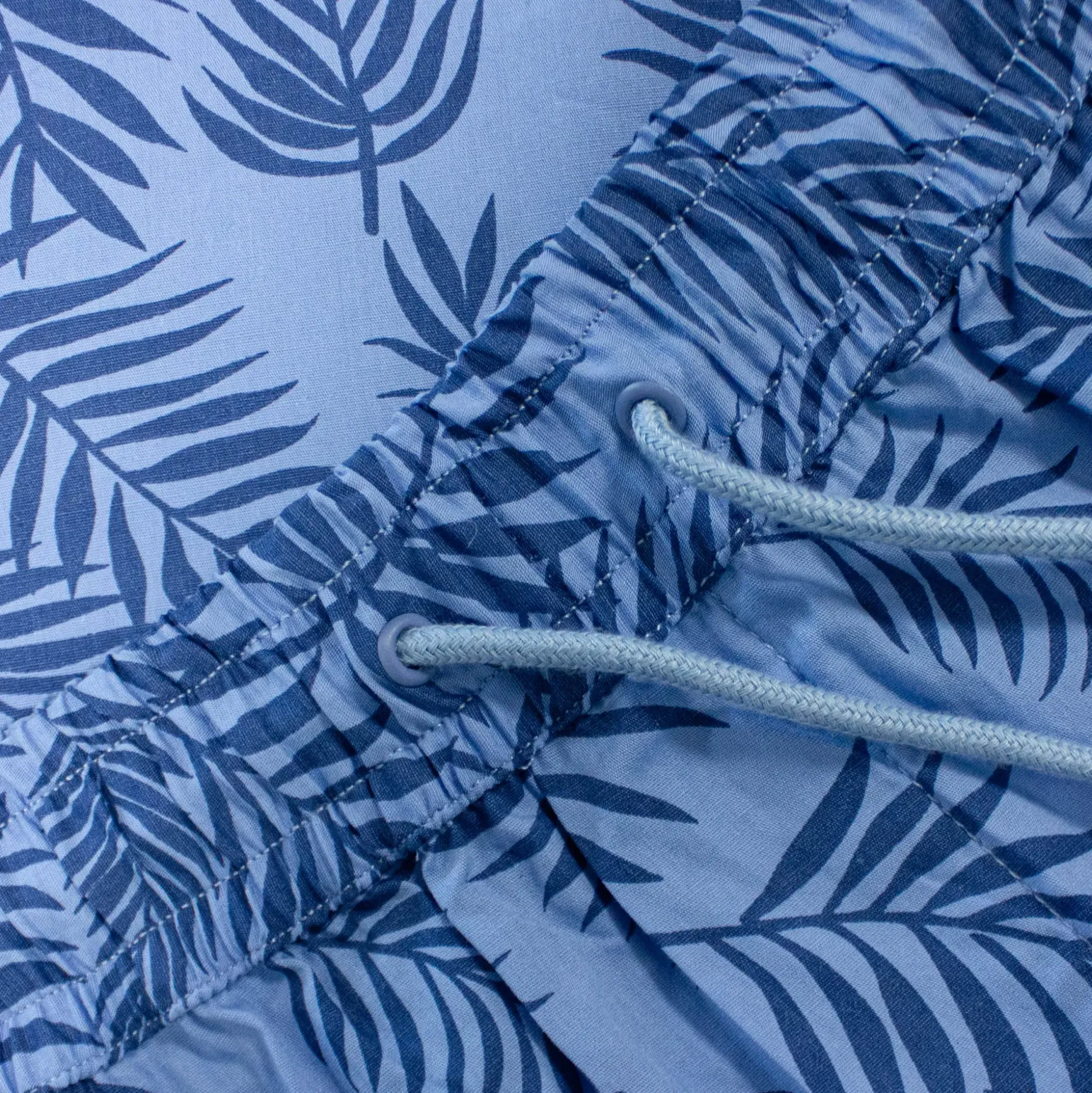 Bigdude Floral Print Cotton Shorts Blue