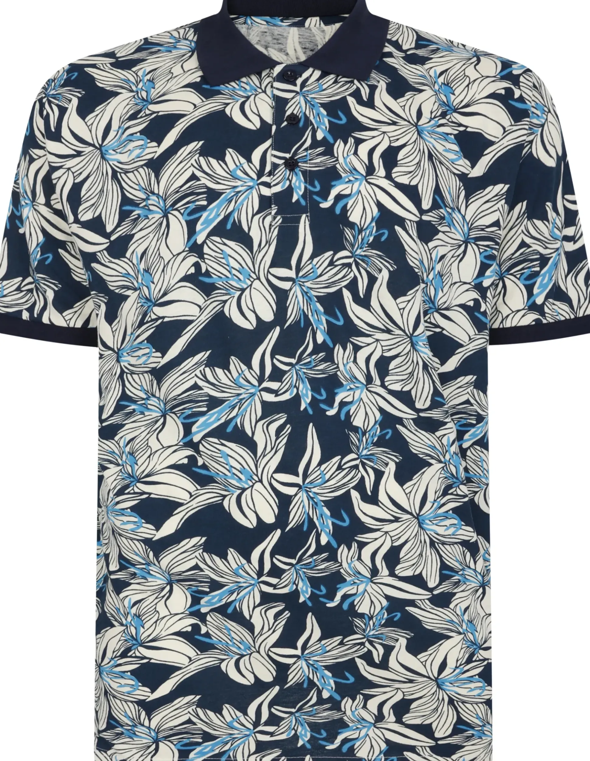Bigdude Flower Polo Navy
