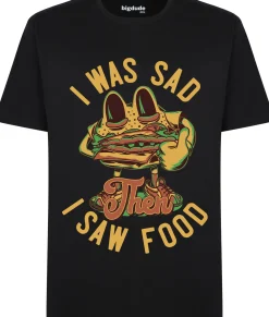 Bigdude Food Print T-Shirt Black