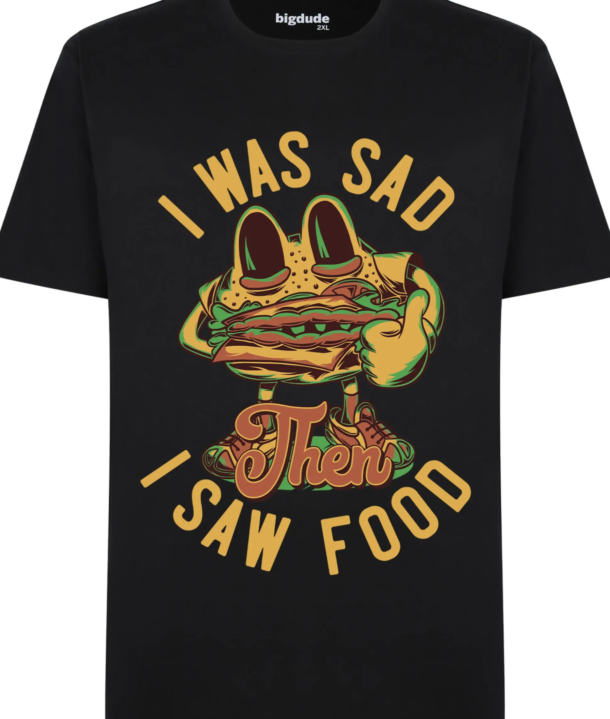 Bigdude Food Print T-Shirt Black Tall